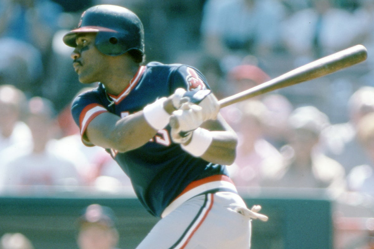 Joe Carter bats for Cleveland